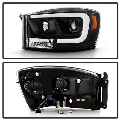 SPYDER 06-08 Dodge Ram 1500 LED Headlights - Black PRO-YD-DR06PL-BK 5088178