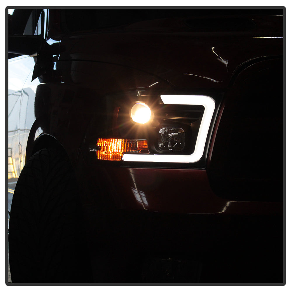 Spyder 09-16 Dodge Ram 1500 Version 2 Headlights Light Bar DRL Black PRO-YD-DR09V2-LBDRL-BK 5084811