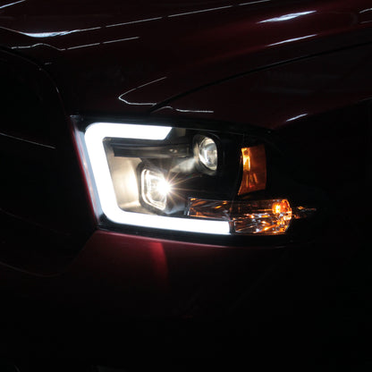 Spyder 09-16 Dodge Ram 1500 Version 2 Headlights Light Bar DRL Black PRO-YD-DR09V2-LBDRL-BK 5084811