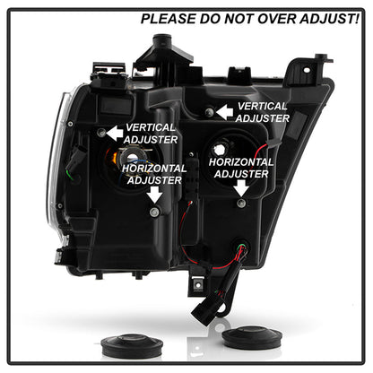 Spyder Dodge Ram 19-20 Halogen Model Projector Headlights Chrome PRO-YD-DR19HALSI-SEQ-BK 5087393