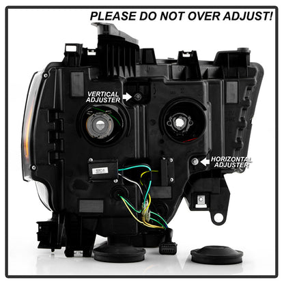 SPYDER 19-22 Dodge Ram 2500 (Halogen Only) Projector Headlights - Black PRO-YD-DR19HDHALSI-SEQ-BK 5088611
