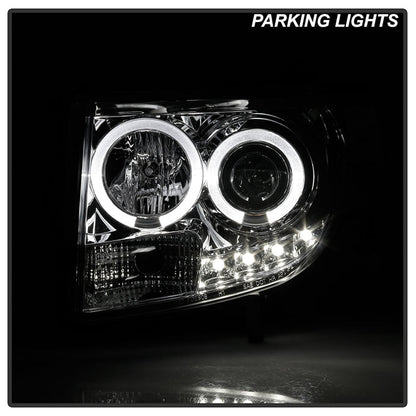 Spyder Ford Escape 08-12 Projector Headlights Halogen Model Only - DRL Chrome PRO-YD-FES08-DRL-C 5074232