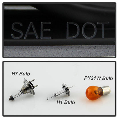 Spyder Ford Focus 12-14 Projector Headlights Halogen Model Only - DRL Black PRO-YD-FF12-DRL-BK 5072832