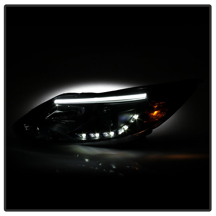 Spyder Ford Focus 12-14 Projector Headlights Halogen Model Only - DRL Black PRO-YD-FF12-DRL-BK 5072832