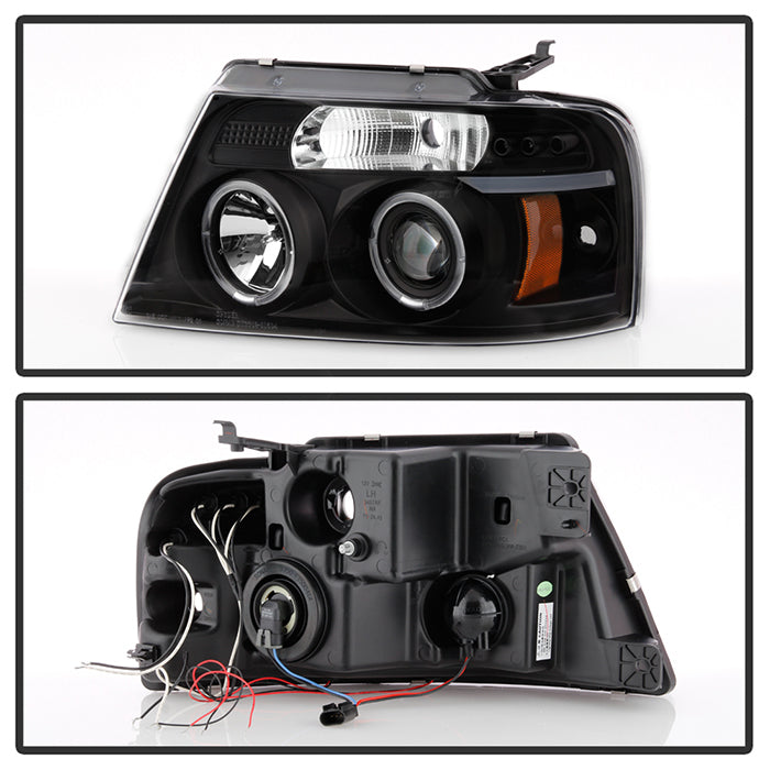 Spyder Ford F150 04-08 Projector Headlights Version 2 LED Halo LED Blk PRO-YD-FF15004-HL-G2-BK 5010209
