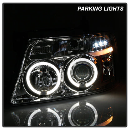 Spyder Ford F150 04-08 Projector Headlights Version 2 LED Halo LED Chrm PRO-YD-FF15004-HL-G2-C 5010216