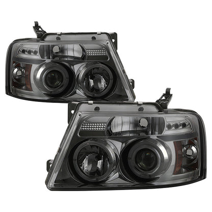 Spyder Ford F150 04-08 Projector Headlights Version 2 LED Halo LED Smke PRO-YD-FF15004-HL-G2-SM 5010223