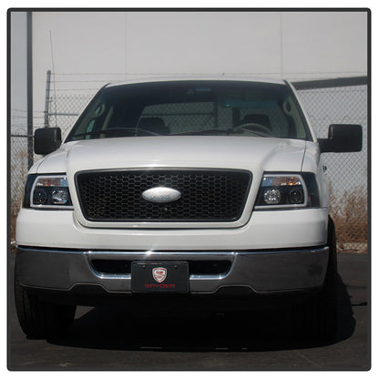 Spyder 04-08 Ford F-150 Projector Headlights - Light Bar DRL - Black PRO-YD-FF15004V2-LB-BK 5084484