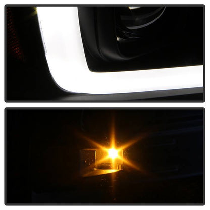 Spyder 04-08 Ford F-150 Projector Headlights - Light Bar DRL - Black PRO-YD-FF15004V2-LB-BK 5084484