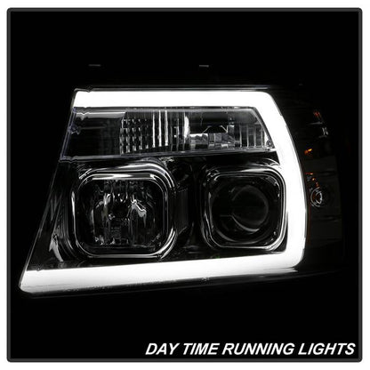 Spyder 04-08 Ford F-150 Light Bar Projector Headlights - Chrome (PRO-YD-FF15004V2-LB-C) 5084637
