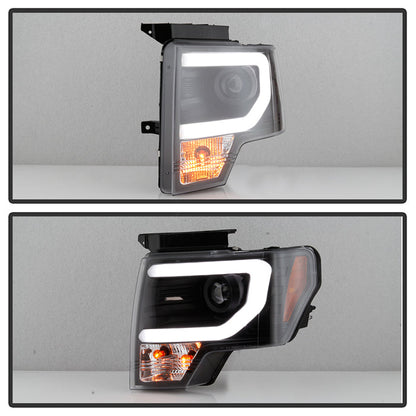 Spyder Ford F150 09-14 Projector Headlights Halogen Model- Light Bar DRL Blk PRO-YD-FF15009-LBDRL-BK 5077592