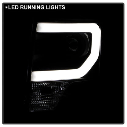 Spyder Ford F150 13-14 Projector Fctry Xenon Model- Light Bar DRL Blk PRO-YD-FF15013-LBDRL-HID-BK 5077646