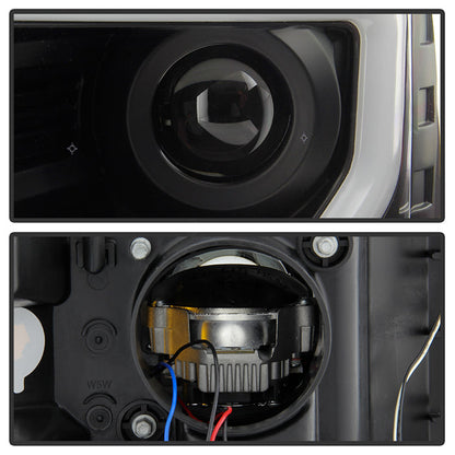 Spyder Ford F150 13-14 Xenon Model Only Light Bar Projector Headlights Blk PRO-YD-FF15013PL-SEQ-BK 5087584