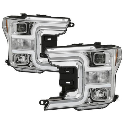 Spyder Signature Ford F150 18-19 (Halogen Model) Projector Headlights - Chrome (PRO-YD-FF15018-LB-C) 5086617