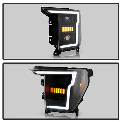 SPYDER Signature 20-21 Ford F150(Halogen Model) Proj. Headlights - Black(PRO-YD-FF15021HALSI-SEQ-BK) 5088710