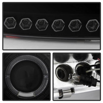 Spyder Ford F150 97-03 Projector - LED Halo Amber Reflctr LED Blk Smke PRO-YD-FF15097-1P-AM-BSM 5078445