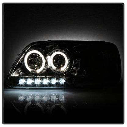 Spyder Ford F150 97-0 Projector - LED Halo Amber Reflctr LED Chome PRO-YD-FF15097-1P-AM-C 5010278