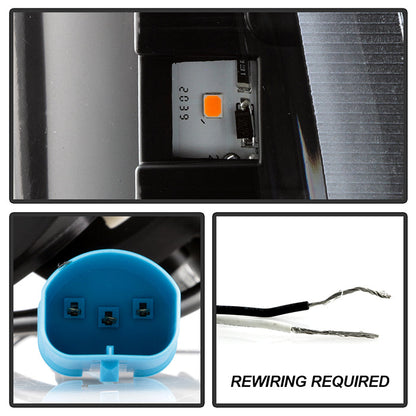 SPYDER Ford F-250 99-04/Excursion 00-04 1 Piece LED Headlights - Black PRO-YD-FF25099V2PL-BK 5088062