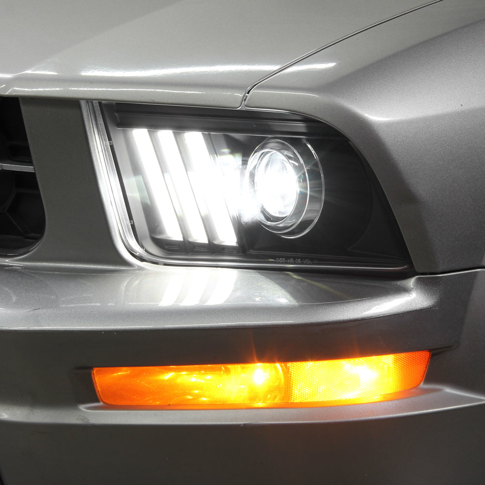 Spyder Ford Mustang 05-08 V2 High-Power LED Headlights - Black PRO-YD-FM05AP-BK 5088192
