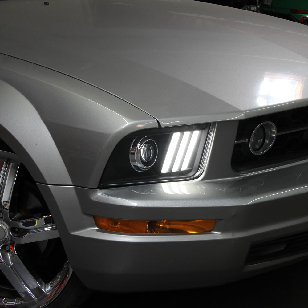 Spyder Ford Mustang 05-08 V2 High-Power LED Headlights - Black PRO-YD-FM05AP-BK 5088192