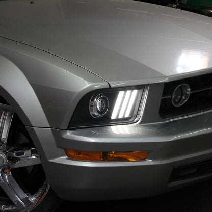 Spyder Ford Mustang 05-08 V2 High-Power LED Headlights - Black PRO-YD-FM05AP-BK 5088192