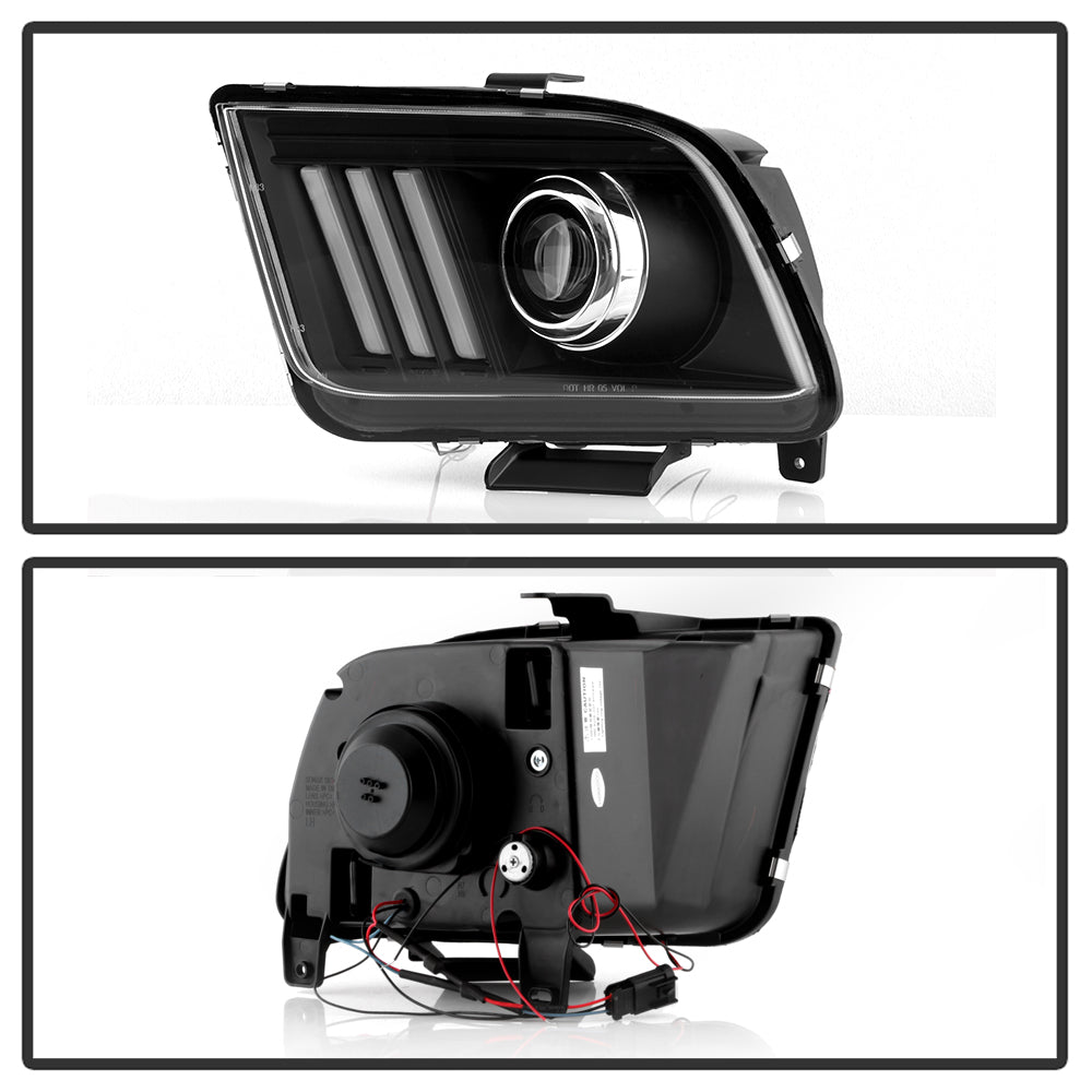 Spyder Ford Mustang 05-08 V2 High-Power LED Headlights - Black PRO-YD-FM05AP-BK 5088192