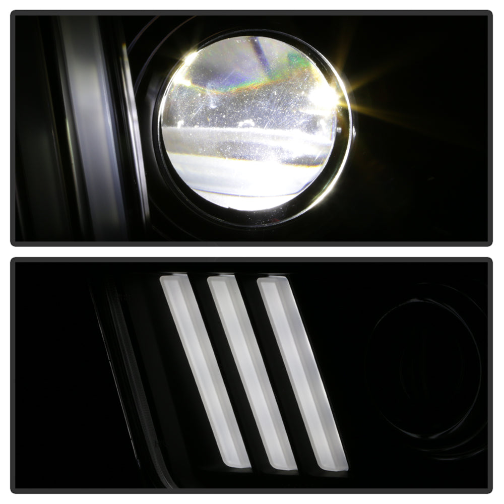 Spyder Ford Mustang 05-08 V2 High-Power LED Headlights - Black PRO-YD-FM05AP-BK 5088192