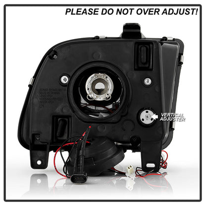 Spyder 05-08 Ford Mustang Projector Headlights V2 w/ LED DRL - Black (PRO-YD-FM05V2-DRL-BK) 5083876