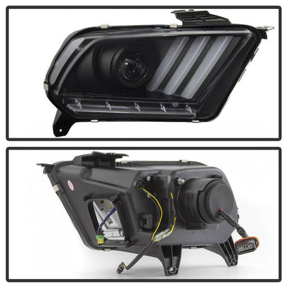 Spyder 13-14 Ford Mustang (HID Only) Projector Headlights w/Turn Signals - Blk PRO-YD-FM13HID-BK 5085559