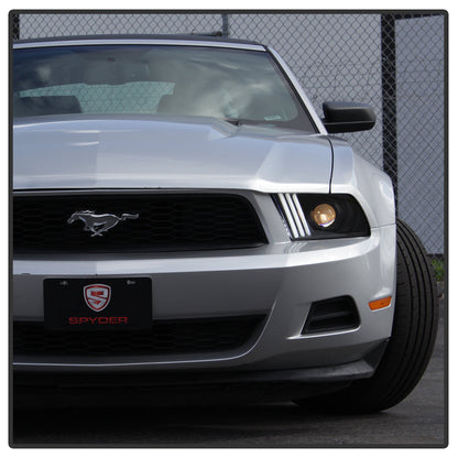 Spyder 10-13 Ford Mustang - Halogen - Projector Headlights - LED Signals -Black (PRO-YD-FM2010V2-BK) 5085429