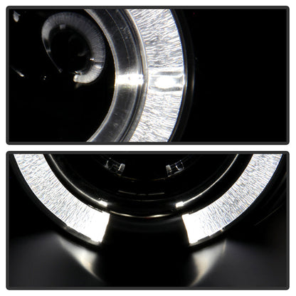Spyder Ford Mustang 99-04 Projector Headlights LED Halo Black High H1 Low H1 PRO-YD-FM99-1PC-AM-BK 5010445