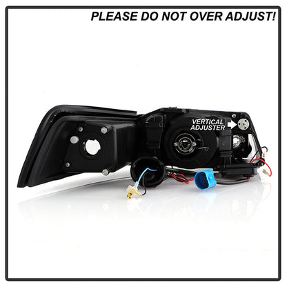 Spyder Ford Mustang 99-04 Projector Headlights LED Halo Black High H1 Low H1 PRO-YD-FM99-1PC-AM-BK 5010445