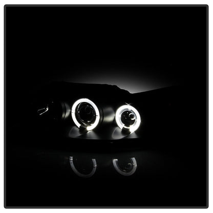 Spyder Ford Mustang 99-04 Projector Headlights LED Halo Black High H1 Low H1 PRO-YD-FM99-1PC-AM-BK 5010445