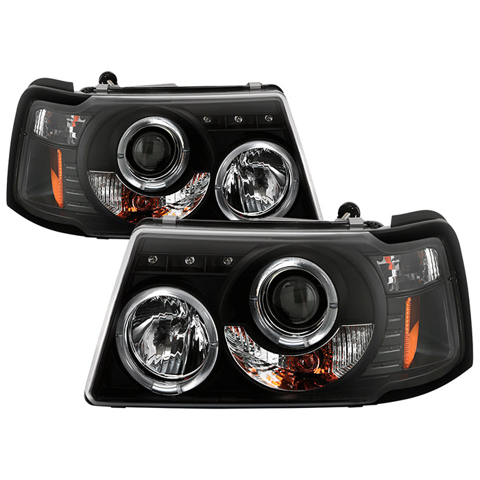 Spyder Ford Ranger 01-11 1PC Projector Headlights LED Halo LED Blk PRO-YD-FR01-1PC-HL-BK 5010490