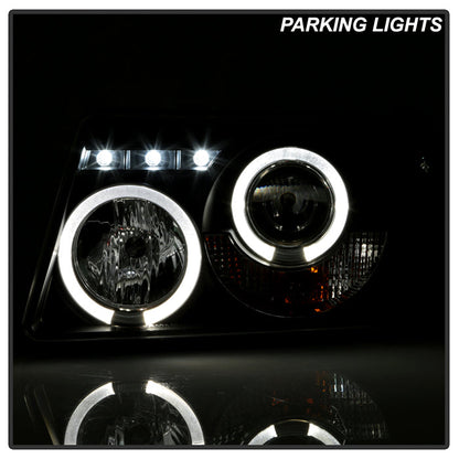 Spyder Ford Ranger 01-11 1PC Projector Headlights LED Halo LED Blk PRO-YD-FR01-1PC-HL-BK 5010490