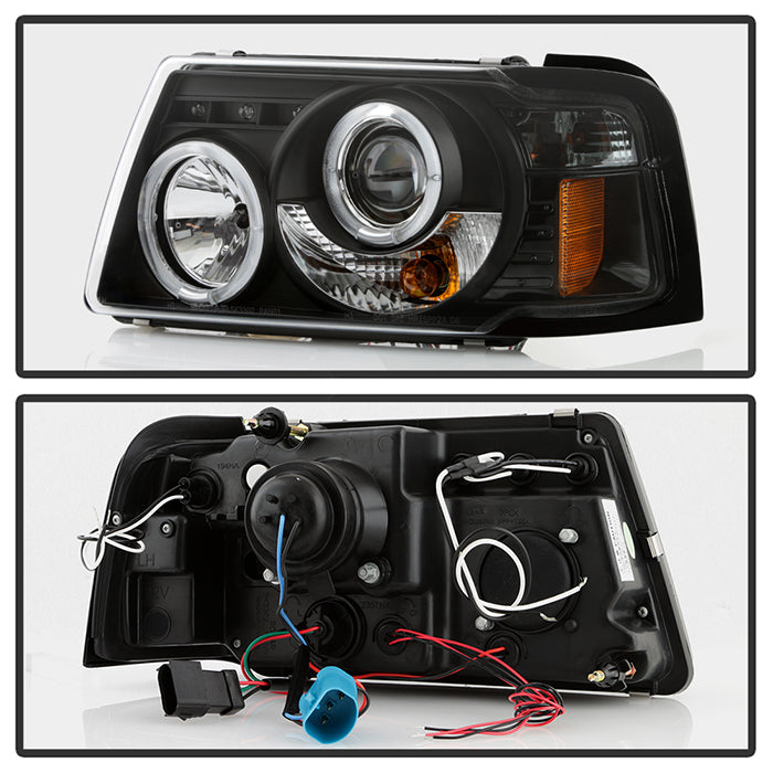 Spyder Ford Ranger 01-11 1PC Projector Headlights LED Halo LED Blk PRO-YD-FR01-1PC-HL-BK 5010490