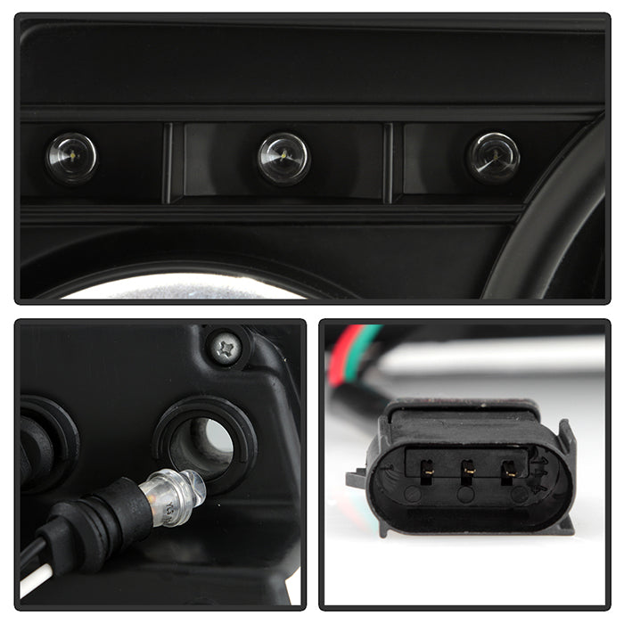 Spyder Ford Ranger 01-11 1PC Projector Headlights LED Halo LED Blk PRO-YD-FR01-1PC-HL-BK 5010490