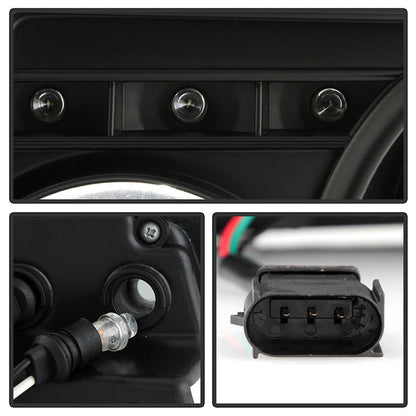 Spyder Ford Ranger 01-11 1PC Projector Headlights LED Halo LED Blk PRO-YD-FR01-1PC-HL-BK 5010490