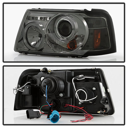Spyder Ford Ranger 01-11 1PC Projector Headlights LED Halo LED Smke PRO-YD-FR01-1PC-HL-SM 5010513