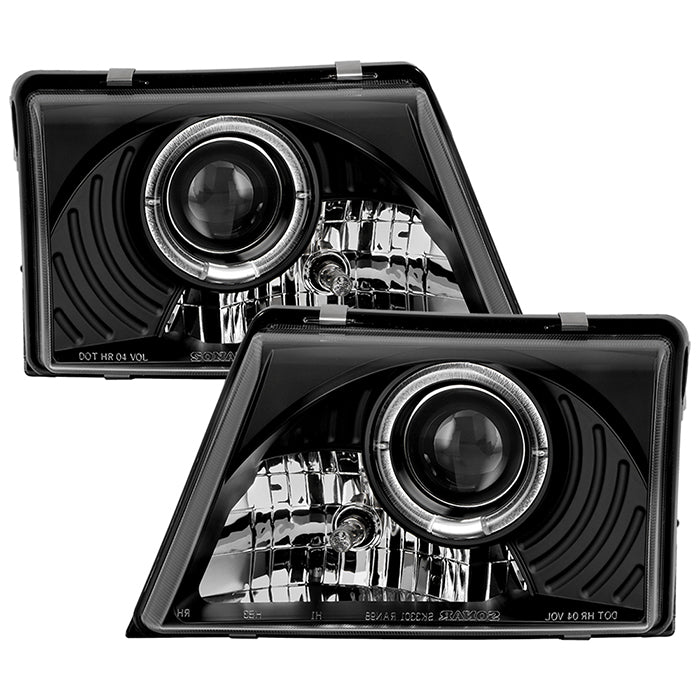Spyder Ford Ranger 98-00 Projector Headlights LED Halo Black High 9005 Low H1 PRO-YD-FR98-BK 5010520