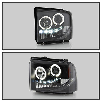 Spyder Ford F250/350/450 Super Duty 05-07 Projector Headlights LED Halo- LED Blk PRO-YD-FS05-HL-BK 5010544