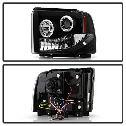 Spyder Ford F250/350/450 Super Duty 05-07 Projector Headlights LED Halo- LED Blk PRO-YD-FS05-HL-BK 5010544