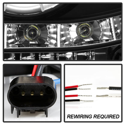 Spyder Ford F250/350/450 Super Duty 05-07 Projector Headlights LED Halo- LED Blk PRO-YD-FS05-HL-BK 5010544