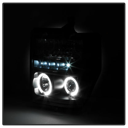 Spyder Ford F250/350/450 Super Duty 08-10 Projector Headlights LED Halo LED Blk PRO-YD-FS08-HL-BK 5010575