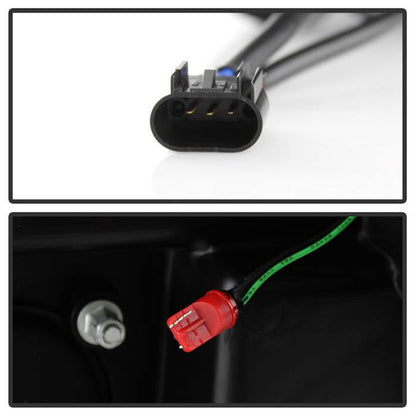 Spyder 08-10 Ford F-250 Projector Headlights V2 - Light Bar DRL LED - Black PRO-YD-FS08V2-LB-BK 5084477