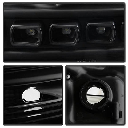 Spyder Ford Super Duty 11-16 Projector Headlights LEDHalo DRL All Black PRO-YD-FS11-HL-BKV2 5086013