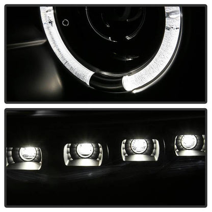 Spyder Ford Super Duty 11-16 Projector Headlights LEDHalo DRL All Black PRO-YD-FS11-HL-BKV2 5086013
