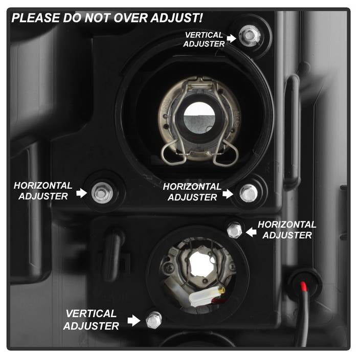 Spyder Ford F-250/F-350/F450 Super Duty 11-16 V2 Projector Headlights - Black (PRO-YD-FS11V2-LB-BK) 5084460