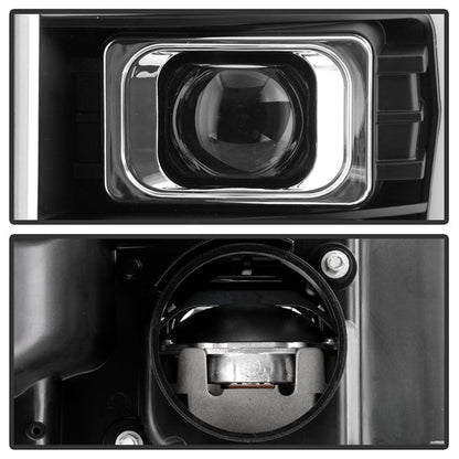 Spyder Ford F250/350/450 11-16 V2 High-Power LED Headlights-White Light Bar-Black PRO-YD-FS11V2PL-BK 5087898