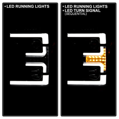 Spyder Ford F-250/F-350/F450 Super Duty 17-18 Projector Headlights Black PRO-YD-FS17-SBSEQ-BK 5086280